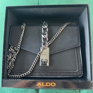 Aldo Black Chain Strap Shoulder Bag